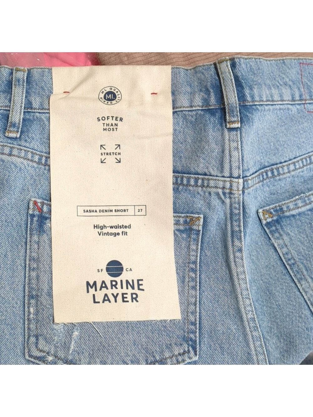 NWT Marine Layer Sasha Denim Shorts Medium Wash. Available In Diff. Sizes - Picture 7 of 10